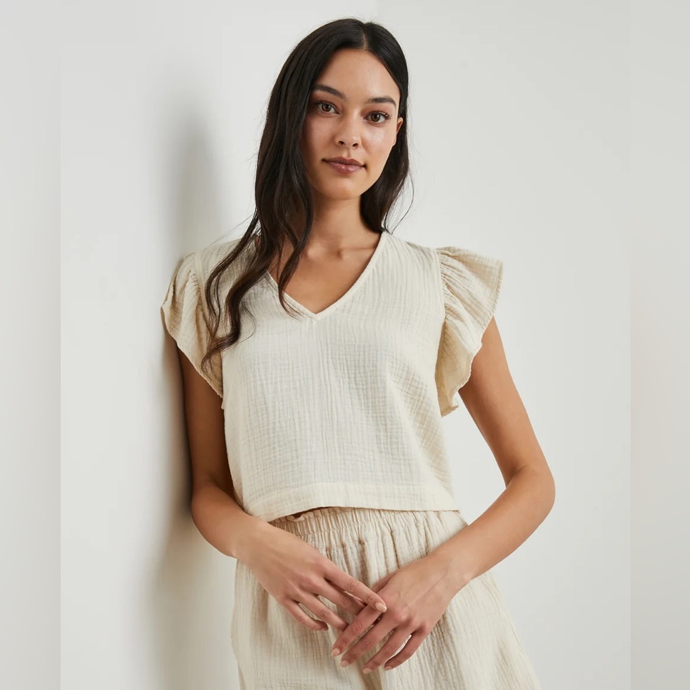 Rails Miley Top in Flax beige